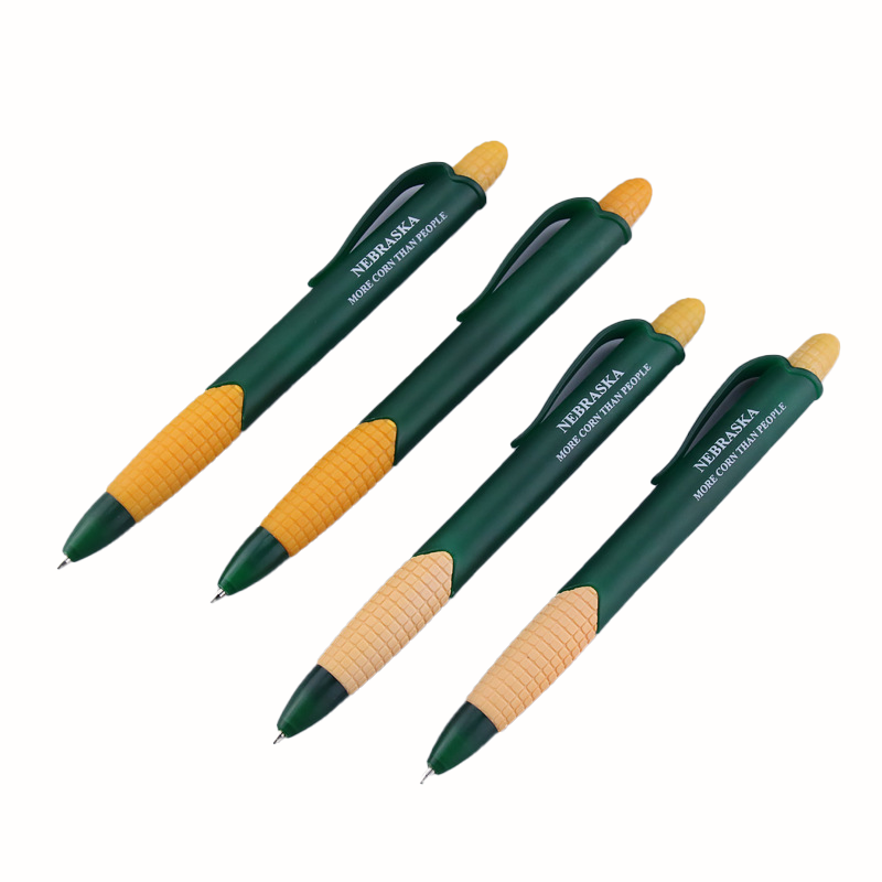 PP-11 Plastic Ball Pen Green Color with Corn Design
