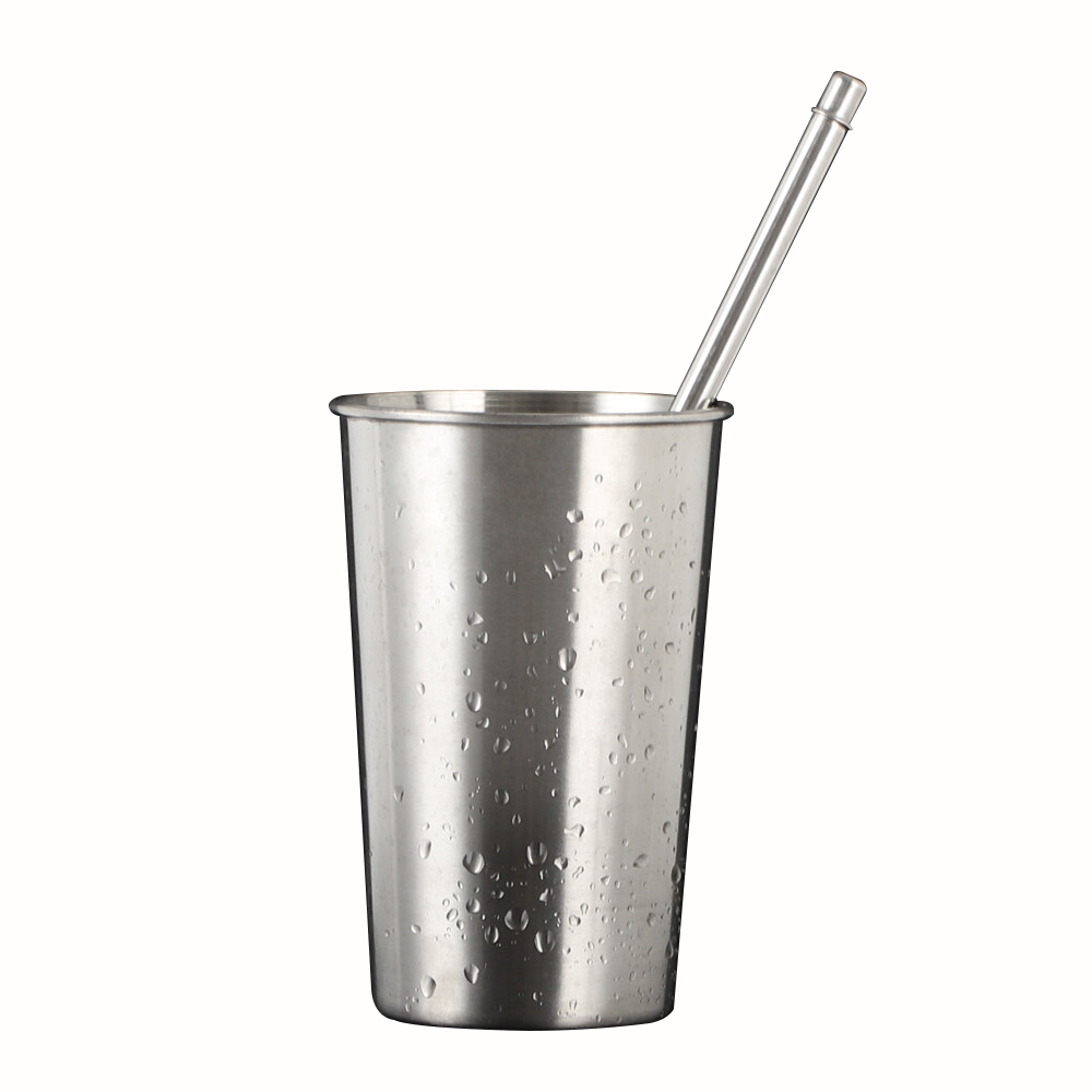 DW-28 SUS304 Stainless Steel Cup 500ml with Straw