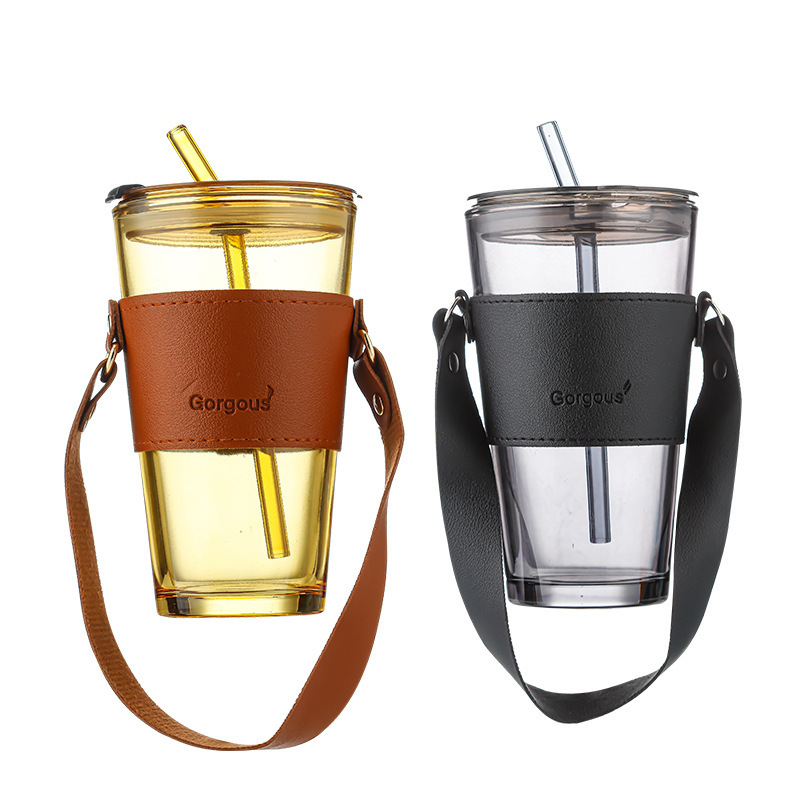 DW-44 Glass Coffee Mug 450ml with Rope - 3 colors