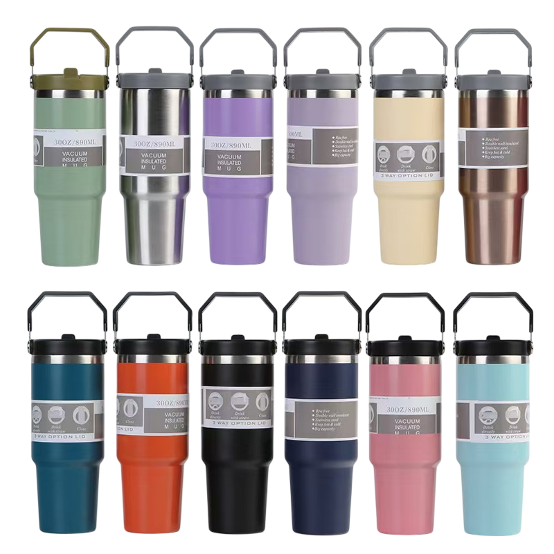 DW-01 Stainless Steel Tumbler with Handle 890ml