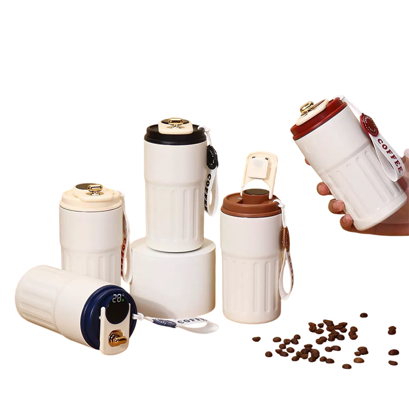DW-05 SUS304 Stainless Steel Coffee Tumbler 450ml With LED Display