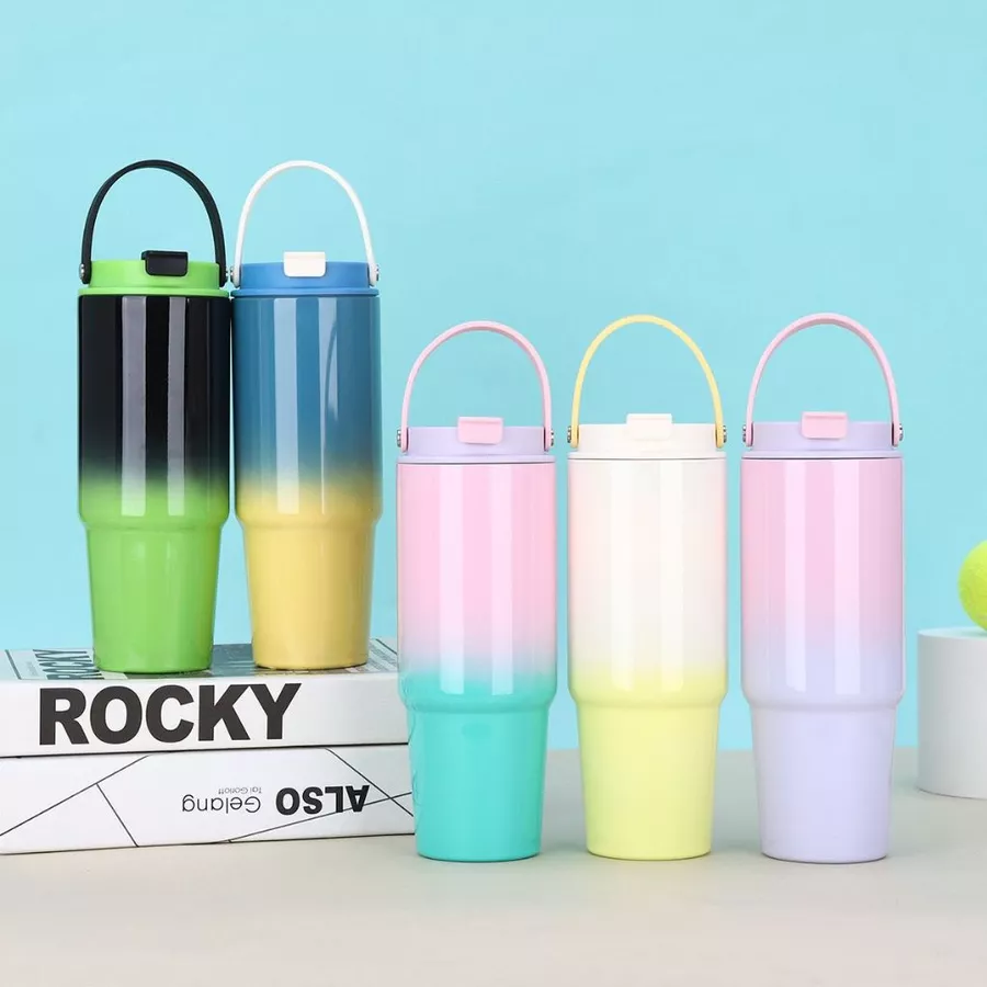DW-03 SUS304 Colorful Tumbler with Handle 890ml
